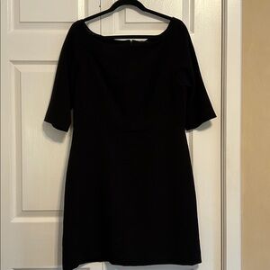 Ann Taylor Petite Black Boatneck Dress